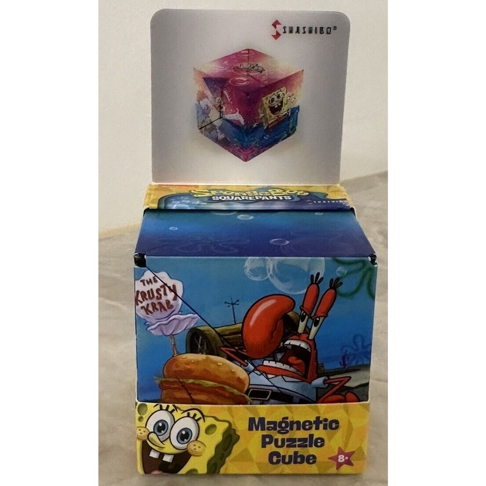 SHASHIBO Spongebob Squarepants 70 Shapes Magnetic Puzzle Cube - Krusty K…